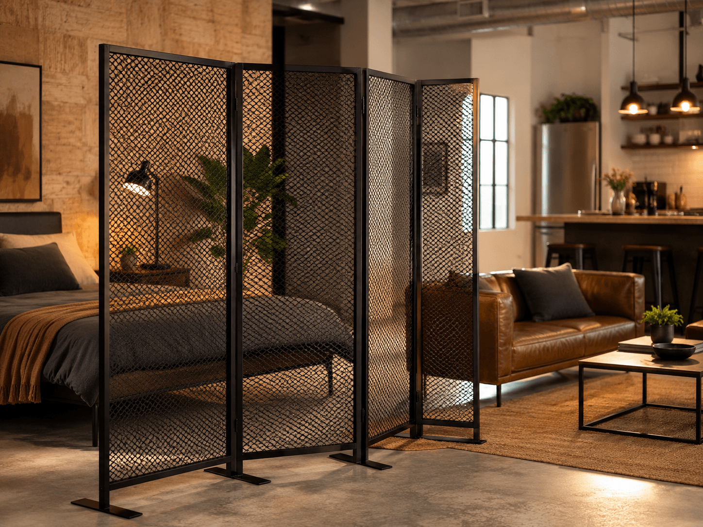 Room Divider Screen — Zone an open-plan studio without building a wall.